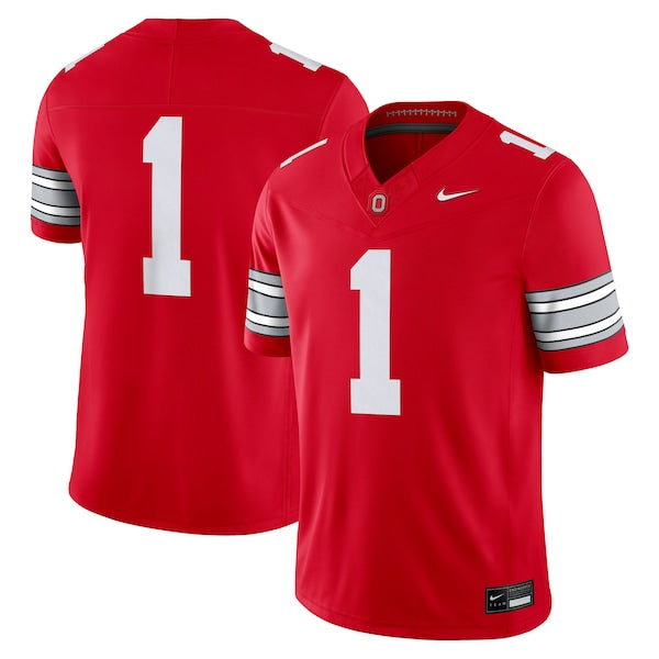 #1 Ohio State Buckeyes Official-Nike Home Vapor F.U.S.E. Limited Football Jersey - Scarlet
