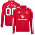 Official-Adidas Manchester United 2026/27 Home Replica Long Sleeve Custom Jersey Red