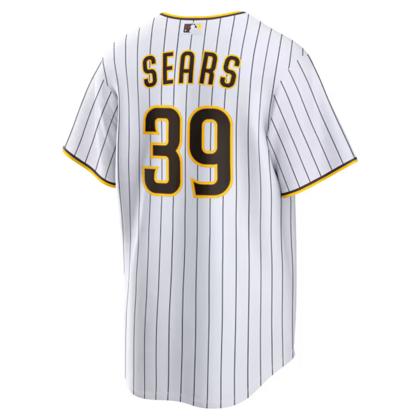 JP Sears San Diego Padres Official-Nike Home Replica Jersey - White