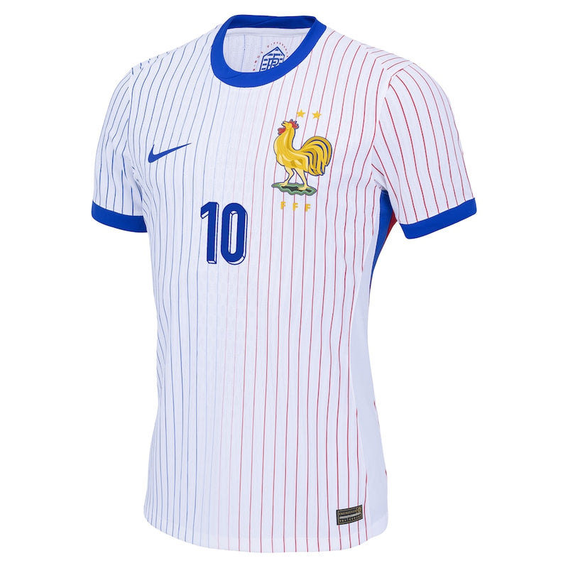 Kylian Mbappe France National Team Nike 2024 Away Authentic Jersey - White