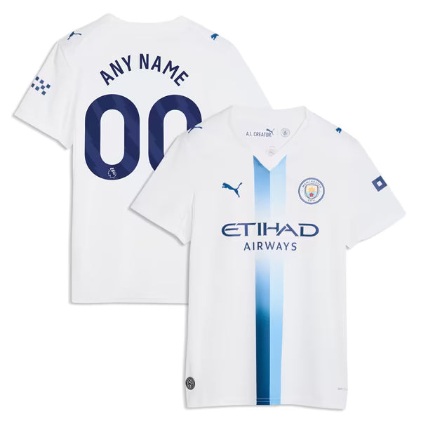 Manchester City Official-Puma Women's 2026/27 Third Replica Custom Jersey - White