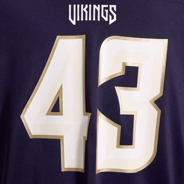 Andrew Van Ginkel Minnesota Vikings Official-Nike 2026 Rivalries Collection Game Jersey - Purple
