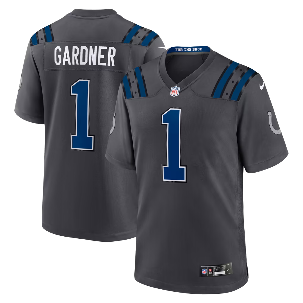 Ahmad Sauce Gardner Indianapolis Colts Official-Nike 2026 Rivalries Collection Game Jersey - Anthracite