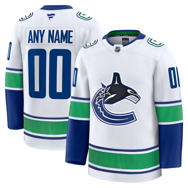 Teams Fans Shop Vancouver Canucks Fanatics Away Premium Custom Jersey - White