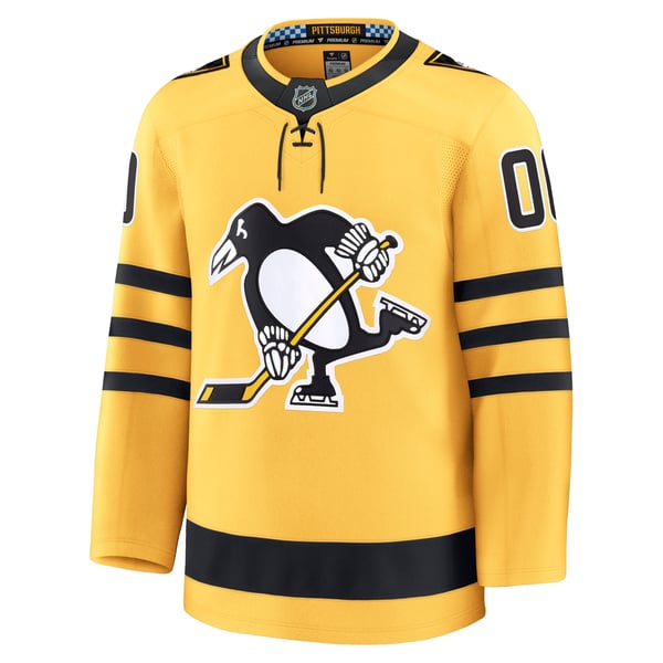Teams Fans Shop Fanatics Pittsburgh Penguins Alternate Premium Custom Jersey - Gold