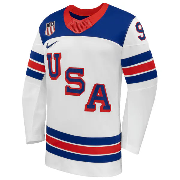 Teams Fans Shop Jack Eichel USA Hockey Nike 2026 Away Replica Jersey White