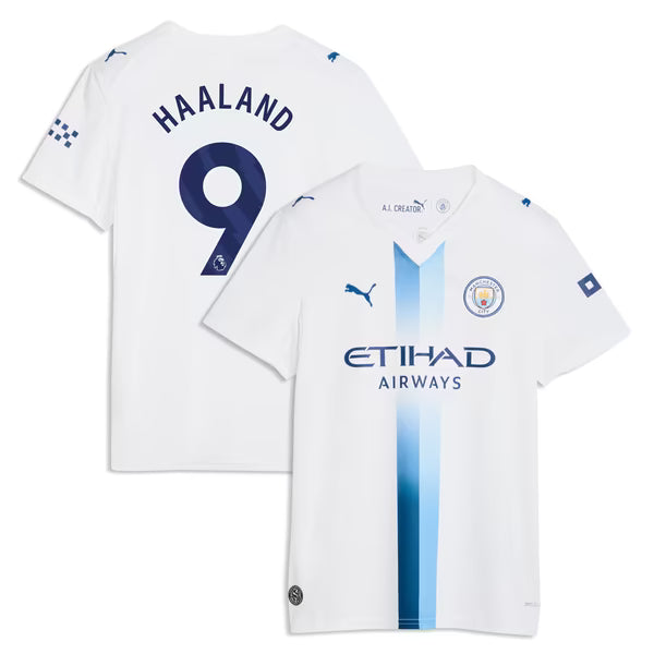 Erling Haaland Manchester City Official-Puma Women's 2026/27 Third Replica Jersey - White