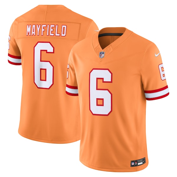 Baker Mayfield Tampa Bay Buccaneers Official-Nike Alternate Vapor F.U.S.E. Stitched Limited Jersey - Creamsicle