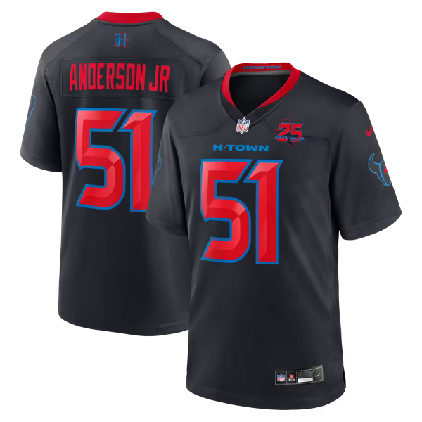 Will Anderson Jr. Houston Texans Official-Nike Alternate 2 25th Season Game Jersey - Navy