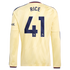 Declan Rice Arsenal Official-Adidas 2026/27 Third Replica Long Sleeve Jersey - Yellow