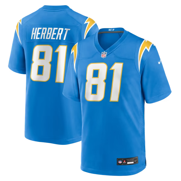 Patrick Herbert Los Angeles Chargers Official-Nike Team Game Jersey - Powder Blue