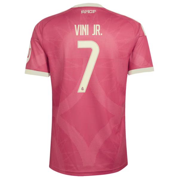 Vini Jr. Real Madrid Official-Adidas 2026/27 Third Replica Jersey - Pink