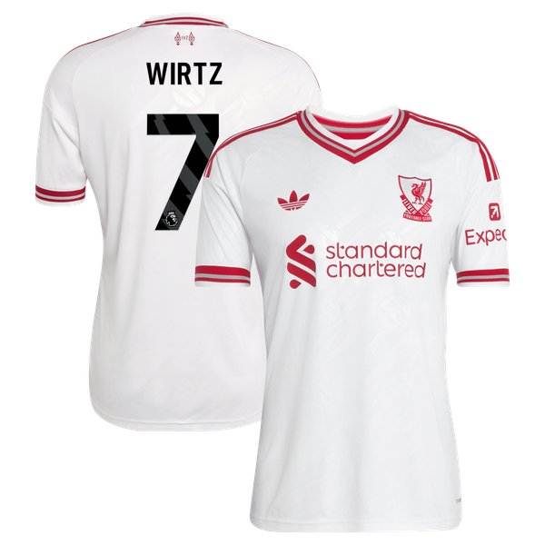 Florian Wirtz Liverpool Official-Adidas 2026/27 Away Replica Jersey - White