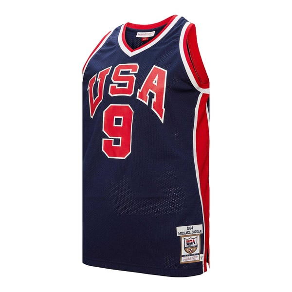 Teams Fans Shop Michael Jordan USA Basketball Mitchell & Ness 1984 Jersey Navy