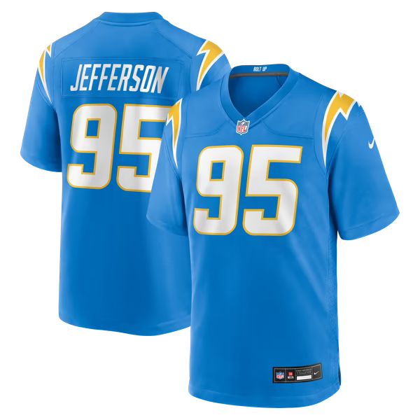Jordan Jefferson Los Angeles Chargers Official-Nike Team Game Jersey - Powder Blue