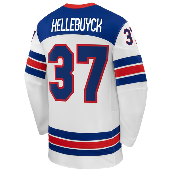 Teams Fans Shop Nike Connor Hellebuyck US Hockey 2026 Away Jersey - White