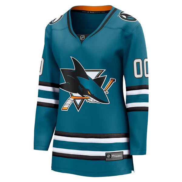 Teams Fans Shop Fanatics Women's San Jose Sharks Teal Home Jersey