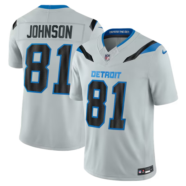 Calvin Johnson Detroit Lions Official-Nike 2026 Rivalries Collection Stitched Limited Jersey - Silver