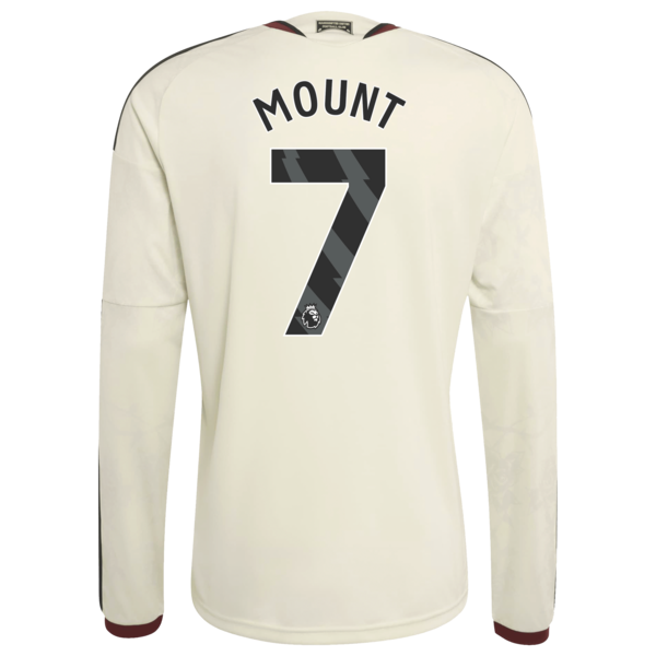 Mason Mount Manchester United Official-Adidas 2026/27 Third Replica Long Sleeve Jersey - Cream