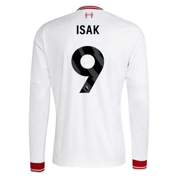 Alexander Isak Liverpool Official-Adidas 2026/27 Away Replica Long Sleeve Jersey - White
