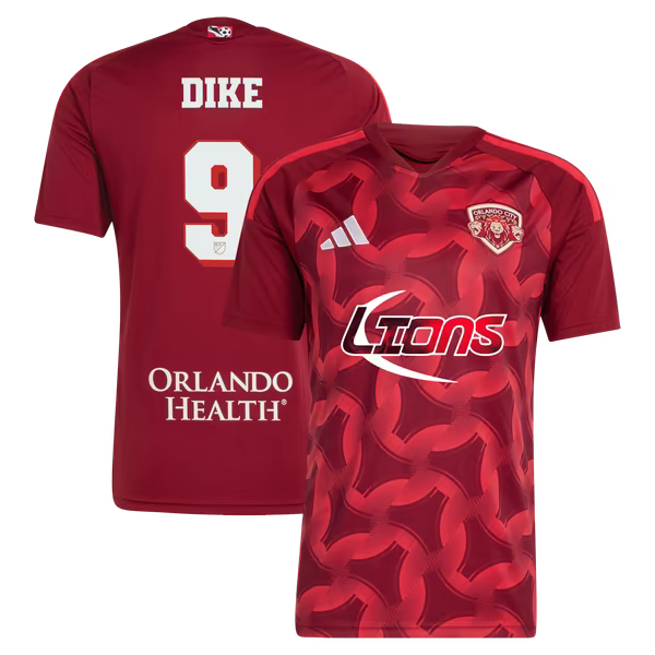 Daryl Dike Orlando City SC Official-Adidas 2026 Archive Replica Jersey - Red