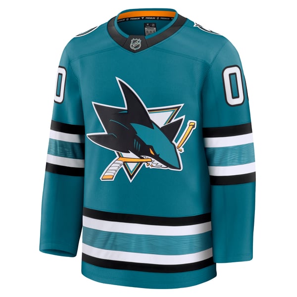 Teams Fans Shop Fanatics San Jose Sharks Home Custom Jersey - Teal