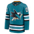Teams Fans Shop Fanatics San Jose Sharks Home Custom Jersey - Teal