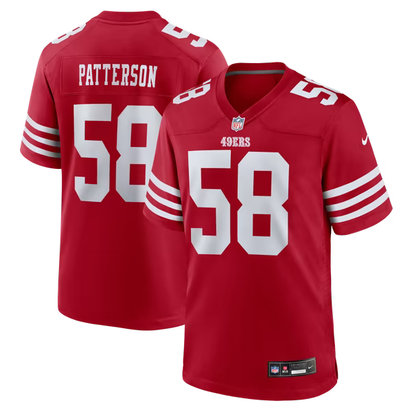 Jarrett Patterson San Francisco 49ers Official-Nike Team Game Jersey - Scarlet