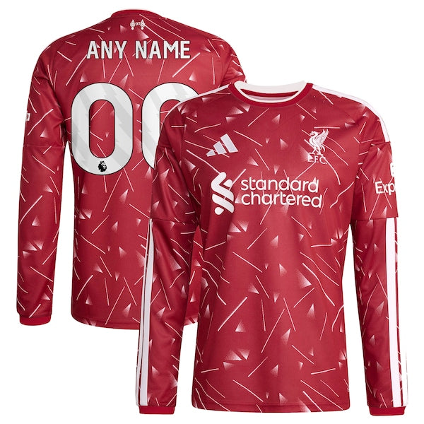 Official-Adidas Liverpool 2026/27 Home Replica Custom Long Sleeve Jersey Red