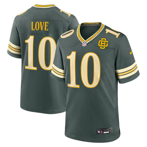 Jordan Love Green Bay Packers Official-Nike 2026 Rivalries Collection Game Jersey - Green