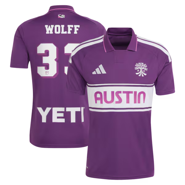 Owen Wolff Austin FC Official-Adidas 2026 Archive Replica Jersey - Purple
