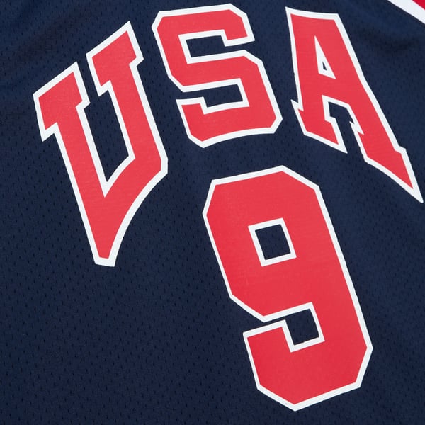 Teams Fans Shop Michael Jordan USA Basketball Mitchell & Ness 1984 Jersey Navy