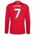 Official-Adidas Mason Mount Manchester United 2026/27 Home Replica Long Sleeve Jersey Red