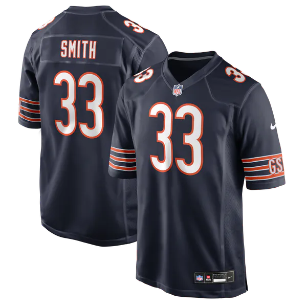 Keidron Smith Chicago Bears Official-Nike Team Game Jersey - Navy