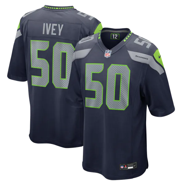 Jared Ivey Seattle Seahawks Official-Nike Team Game Jersey - College Navy