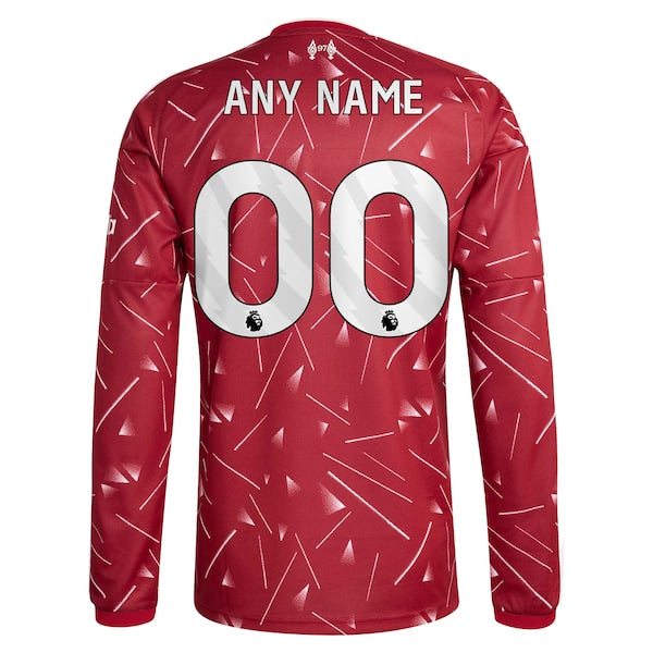 Official-Adidas Liverpool 2026/27 Home Replica Custom Long Sleeve Jersey Red
