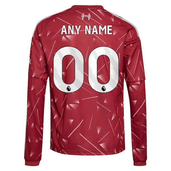 Official-Adidas Liverpool 2026/27 Home Replica Custom Long Sleeve Jersey Red
