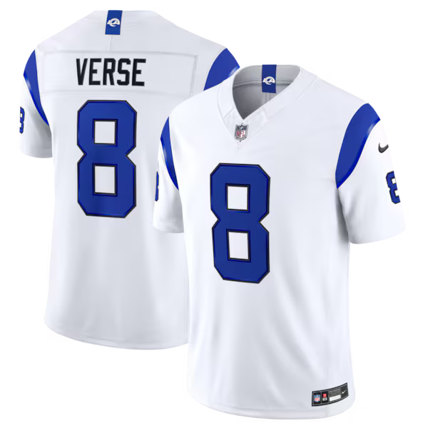 Jared Verse Los Angeles Rams Official-Nike Alternate Fearsome White Vapor F.U.S.E. Stitched Limited Jersey - White