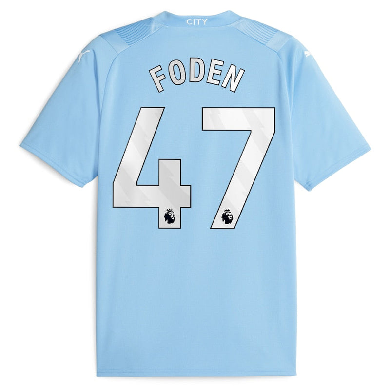 Phil Foden Manchester City Puma 2023/24 Home Player Jersey - Sky Blue