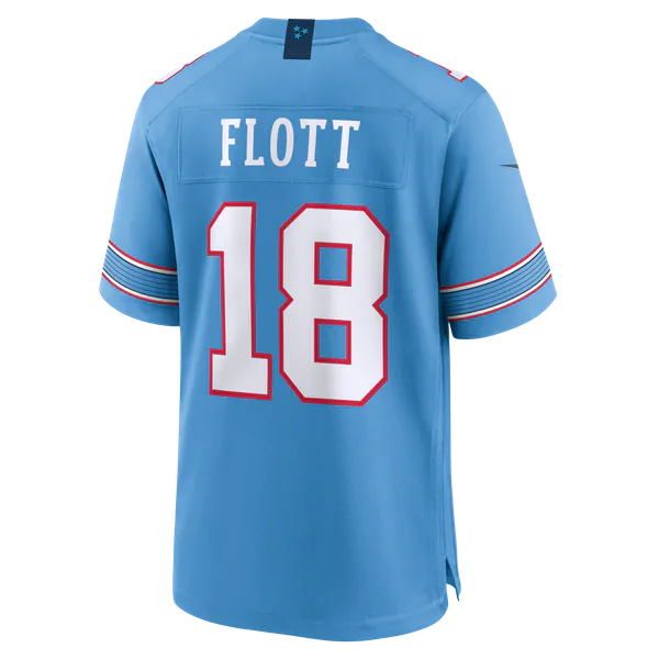 Cordale Flott Tennessee Titans Official-Nike Team Game Jersey - Light Blue
