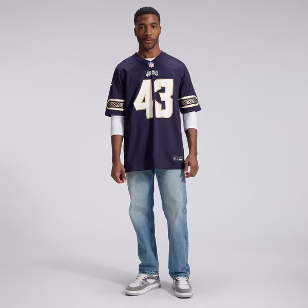 Andrew Van Ginkel Minnesota Vikings Official-Nike 2026 Rivalries Collection Game Jersey - Purple