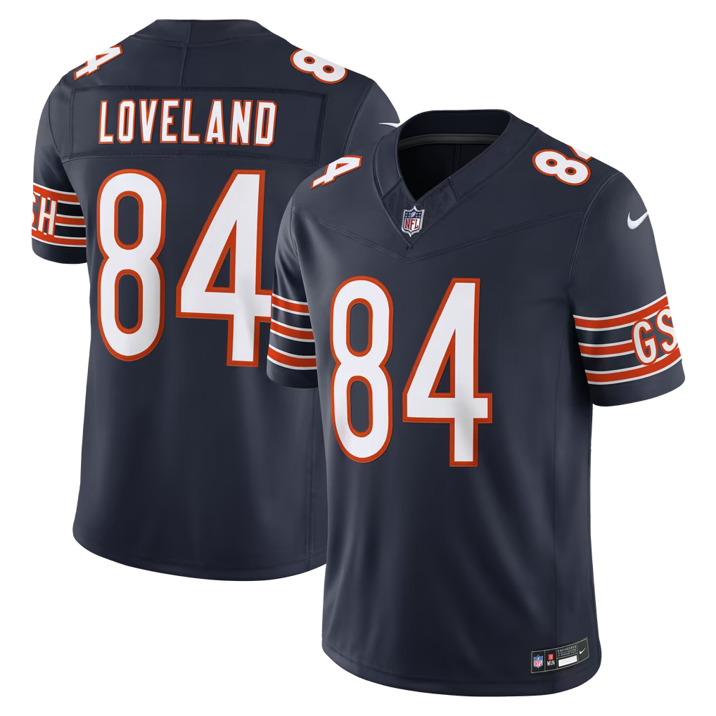 Colston Loveland Chicago Bears Official-Nike Team Vapor F.U.S.E. Stitched Limited Jersey - Navy