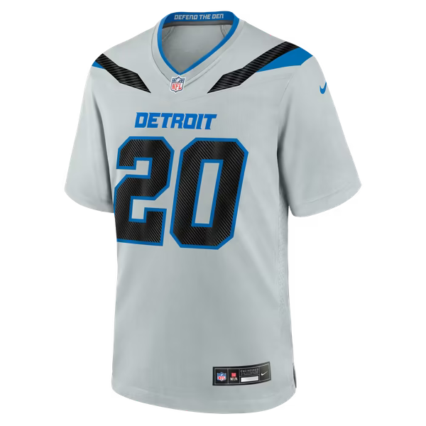 Barry Sanders Detroit Lions Official-Nike 2026 Rivalries Collection Game Jersey - Silver