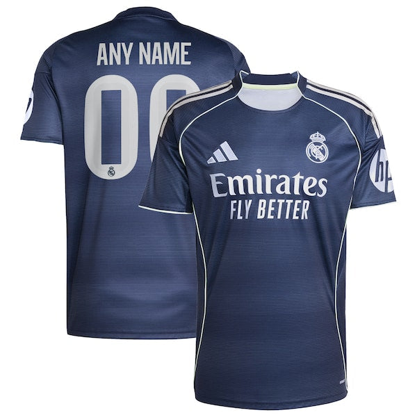 Official-Adidas Real Madrid 2025/26 Away Replica Custom Jersey Blue