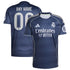 Official-Adidas Real Madrid 2025/26 Away Replica Custom Jersey Blue