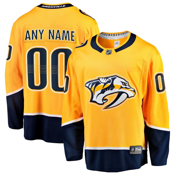 Teams Fans Shop Nashville Predators Fanatics Home Breakaway Jersey - Gold