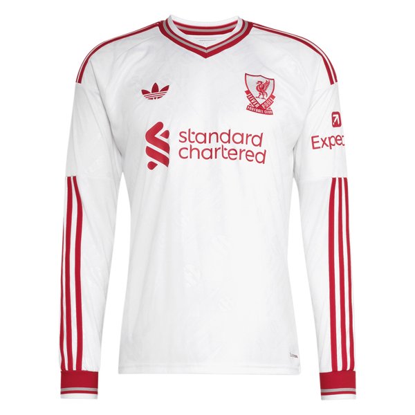 Hugo Ekitike Liverpool Official-Adidas 2026/27 Away Replica Long Sleeve Jersey - White