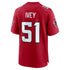 Jared Ivey Atlanta Falcons Official-Nike Team Game Jersey - Red