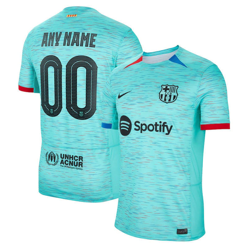 Barcelona Nike 2023/24 Third Custom Jersey - Aqua