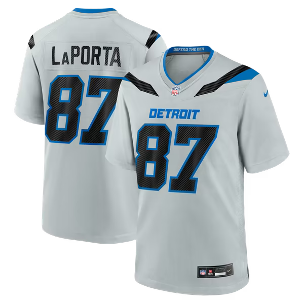 Sam LaPorta Detroit Lions Official-Nike 2026 Rivalries Collection Game Jersey - Silver
